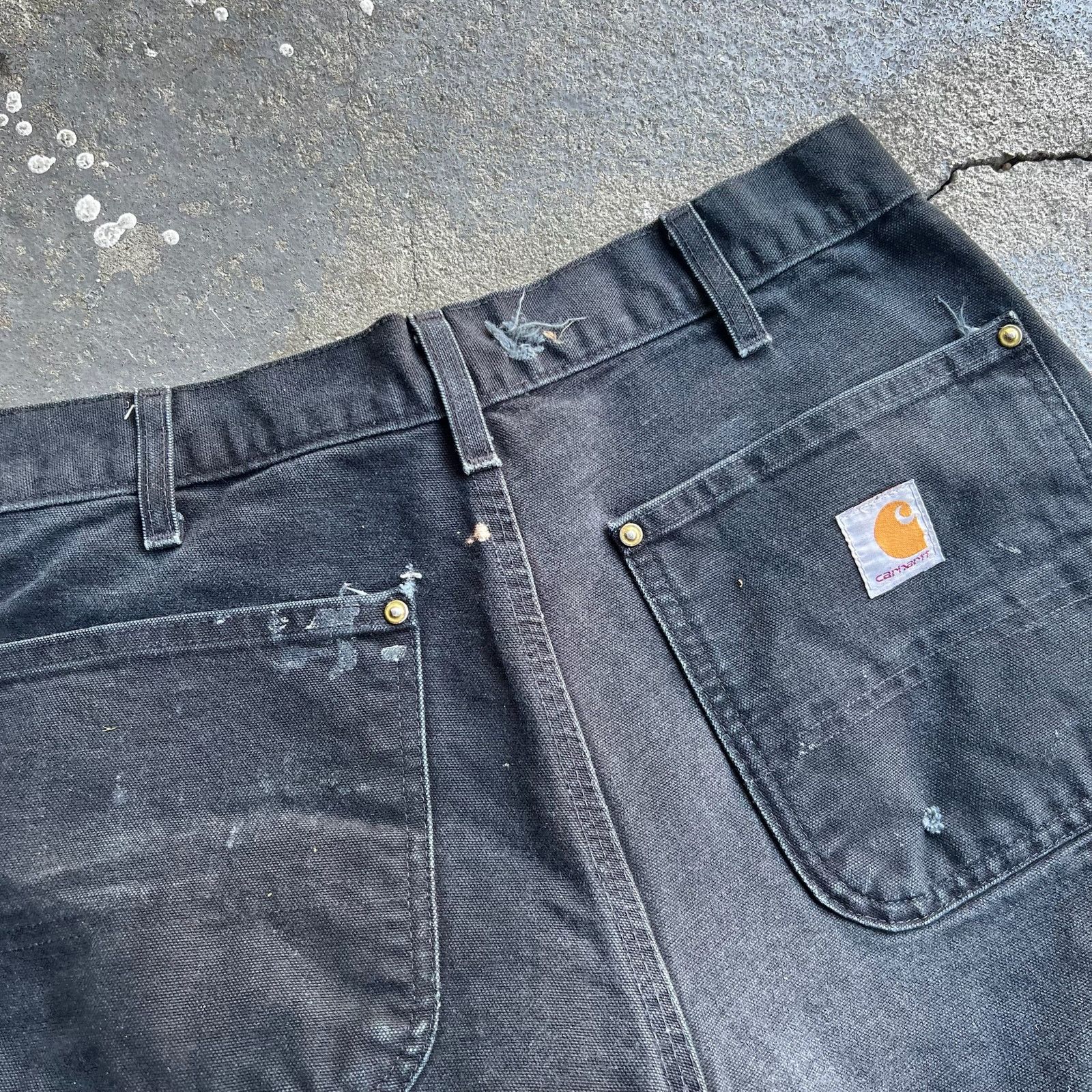 Carhartt × Vintage Carhartt black double knee work wear carpenter pants Size US 31 - 9 Thumbnail