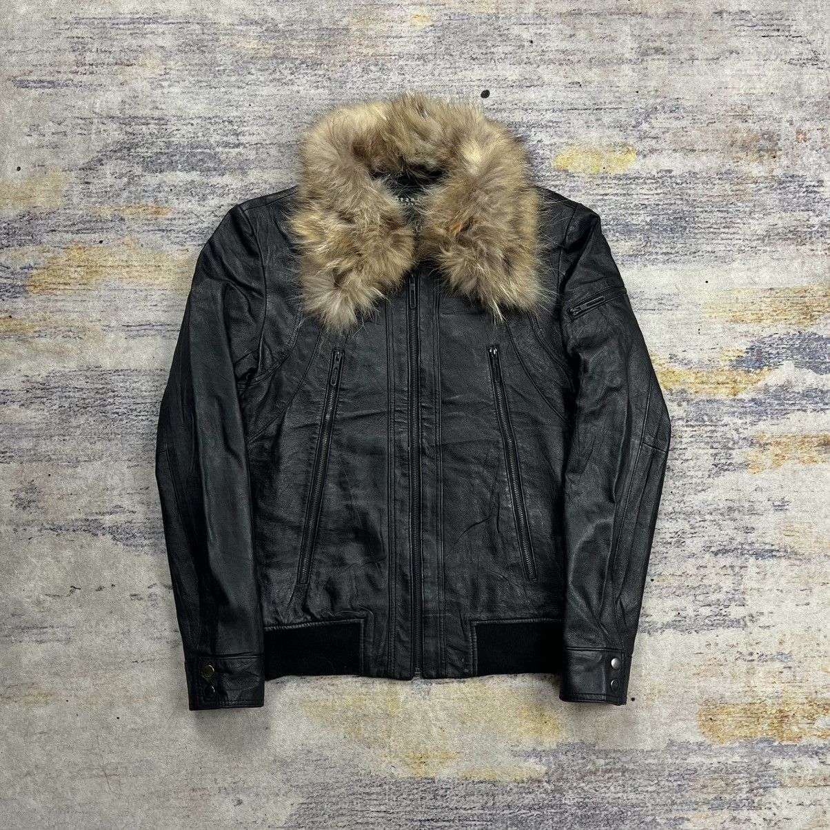 ジャケット・アウター EKAM front double zip leather jacket EKAM front double zip leather jacket