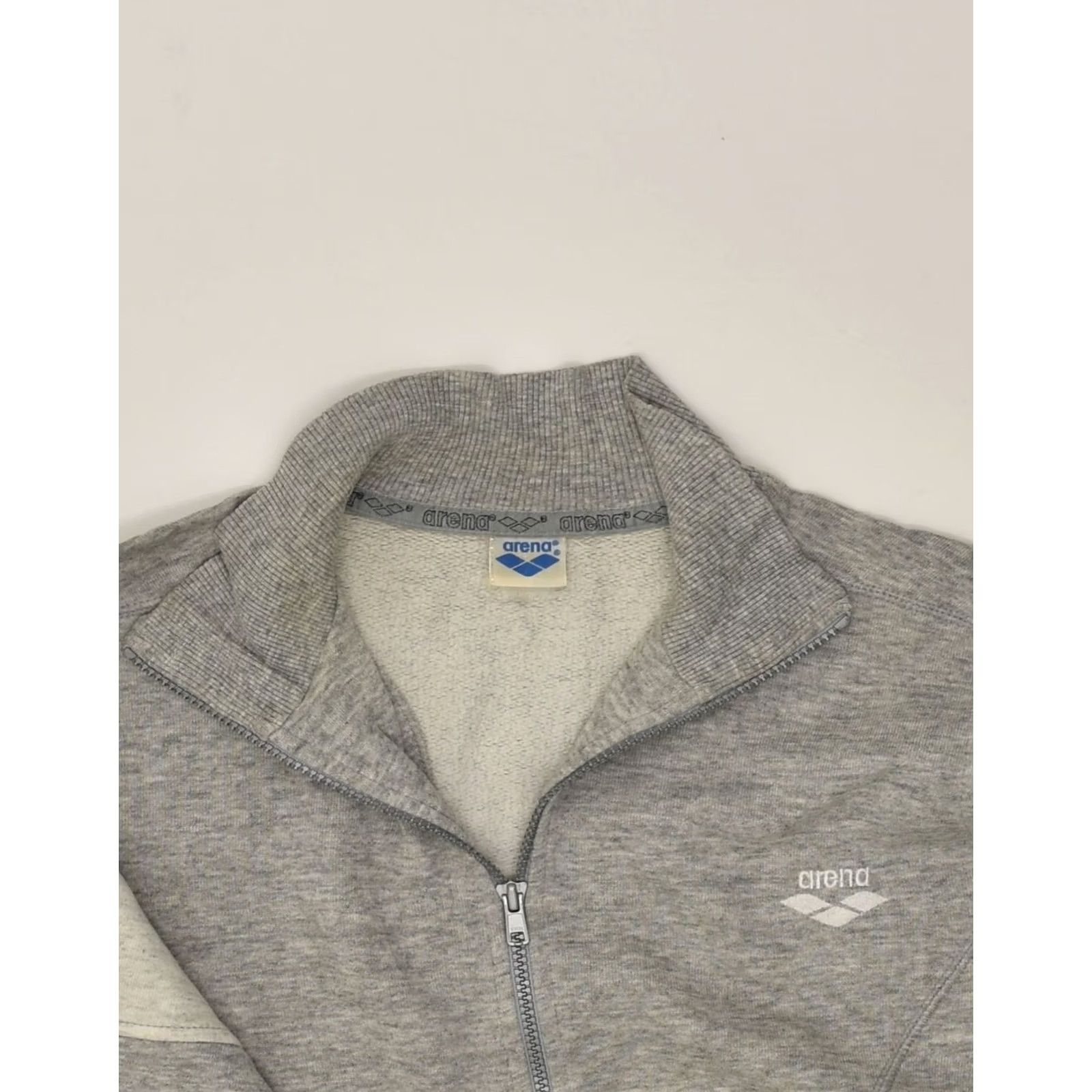 Vintage ARENA Mens Tracksuit Top Jacket S Grey Cotton ZQ18 Size 36R - 4 Thumbnail