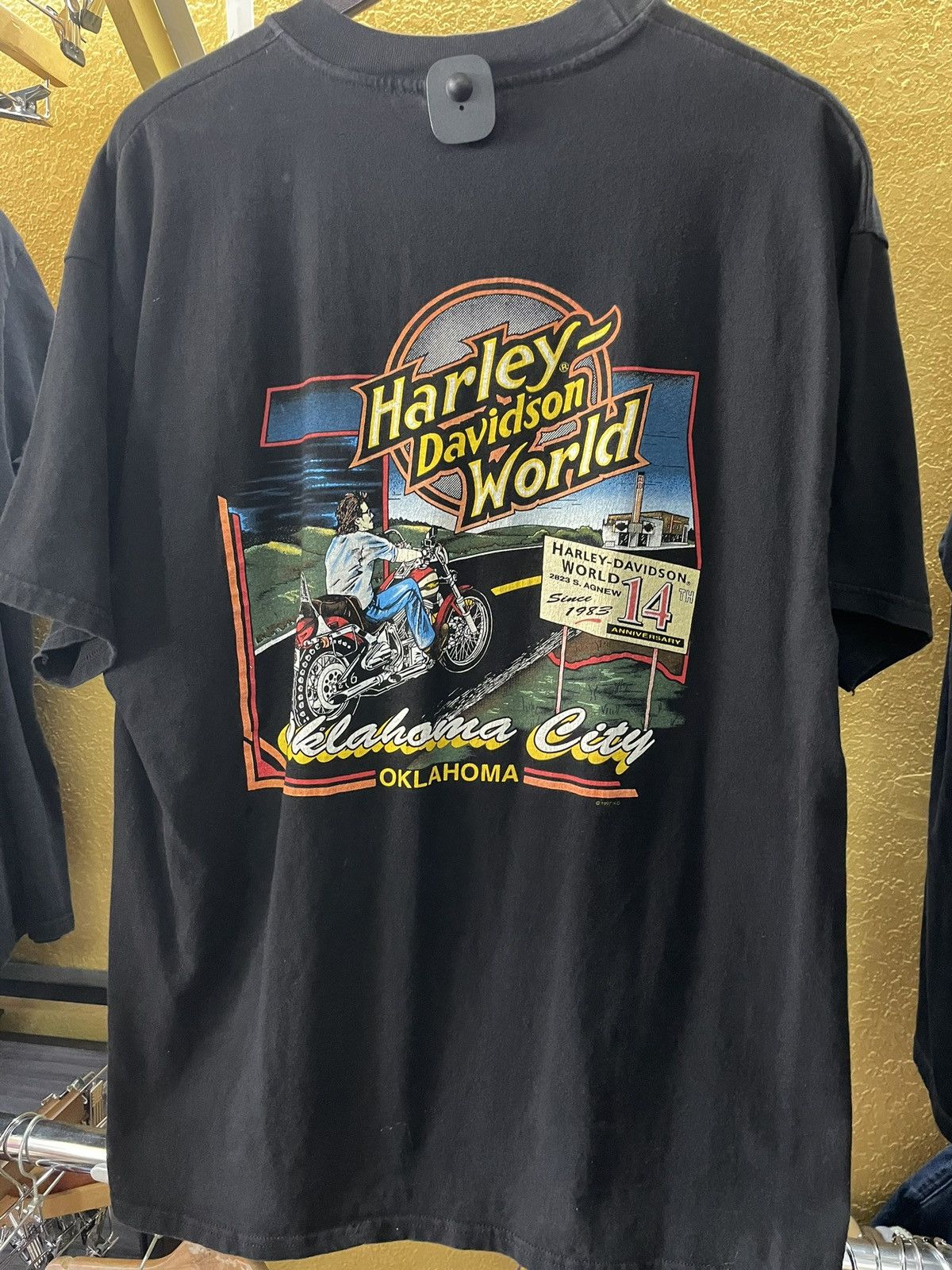Harley Davidson × Vintage Vintage Harley Davidson World Racing Shirt 90s Oklahoma City Size US XL / EU 56 / 4 - 1 Thumbnail