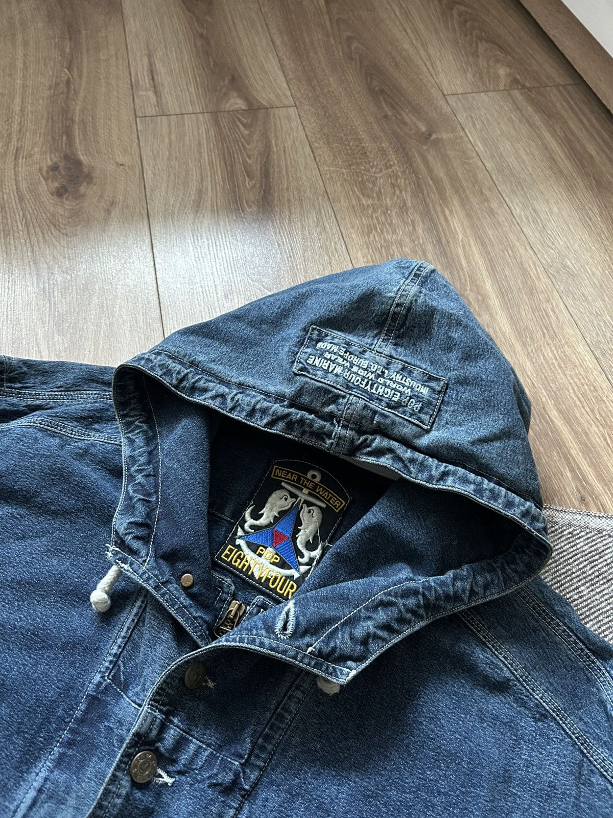 POP84 × Vintage Vintage Pop EightyFour marine denim 90s jacket very rare Size US M / EU 48-50 / 2 - 7 Thumbnail