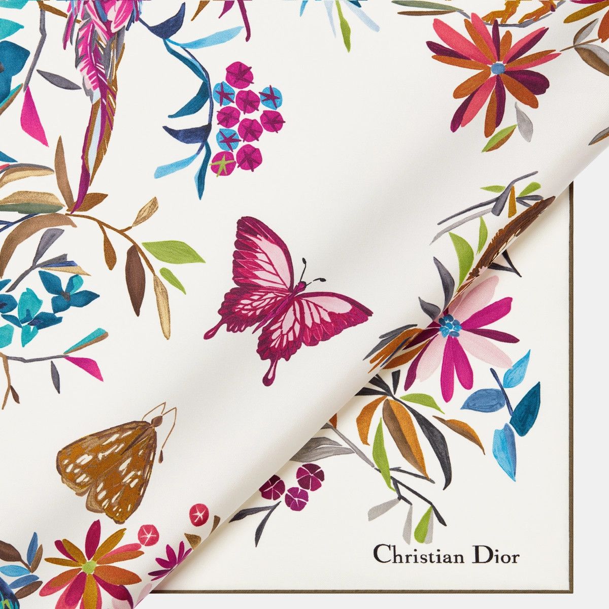 Dior o1bcso1str0226 Size:OS/90 Square Scarf in Multicolor Size ONE SIZE - 4 Thumbnail