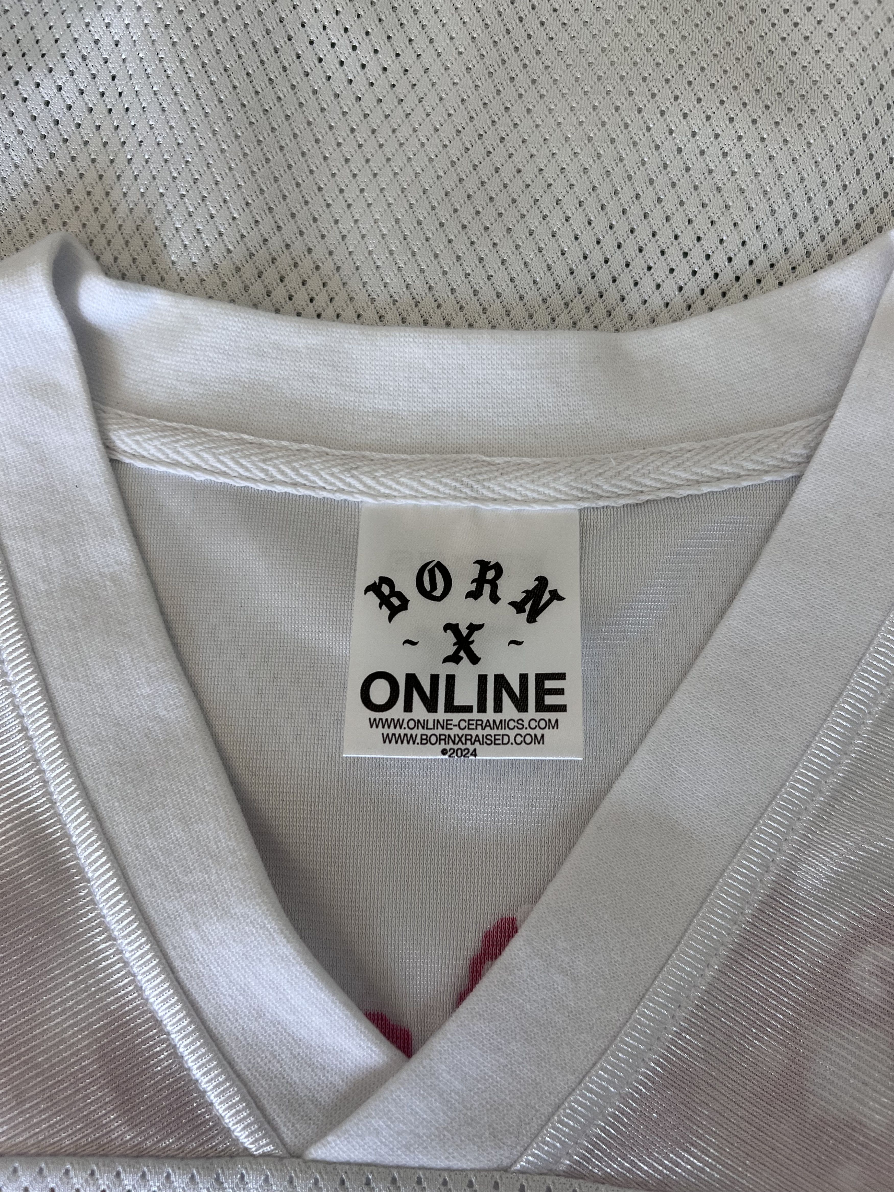 Born X Raised × Online Ceramics Online Ceramics Born X Raised Football Jersey in White Size US XL / EU 56 / 4 - 6 Thumbnail