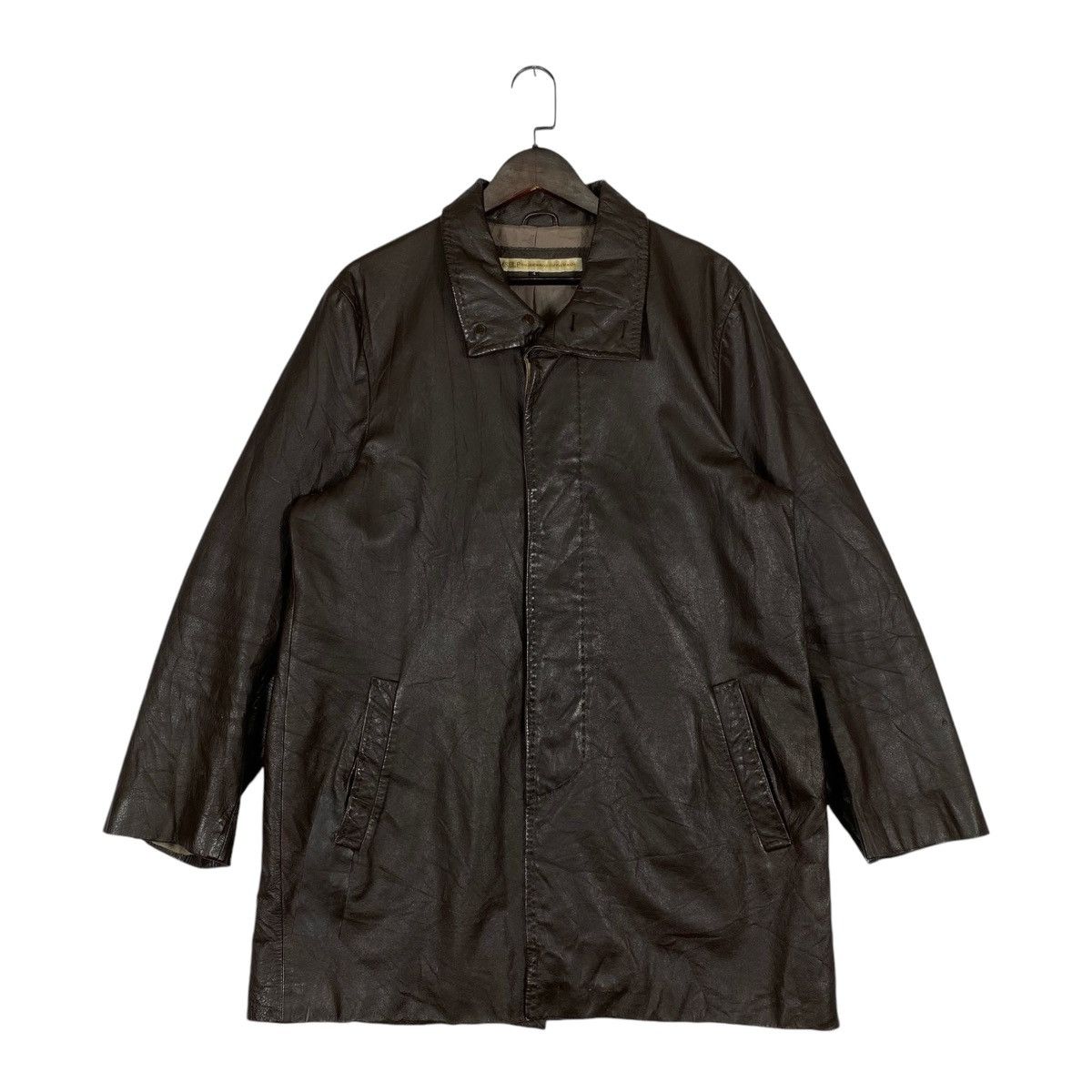 Yuji Yamada Vintage HIMSELF Yuji Yamada Cowhide Leather Coat Size US L / EU 52-54 / 3 - 1 Thumbnail