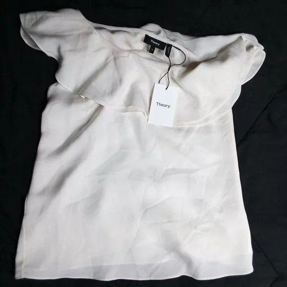 Theory NWT Theory Damarill Ivory Modern Ggt Silk Top Sleeveless Size S / US 4 / IT 40 - 2 Thumbnail