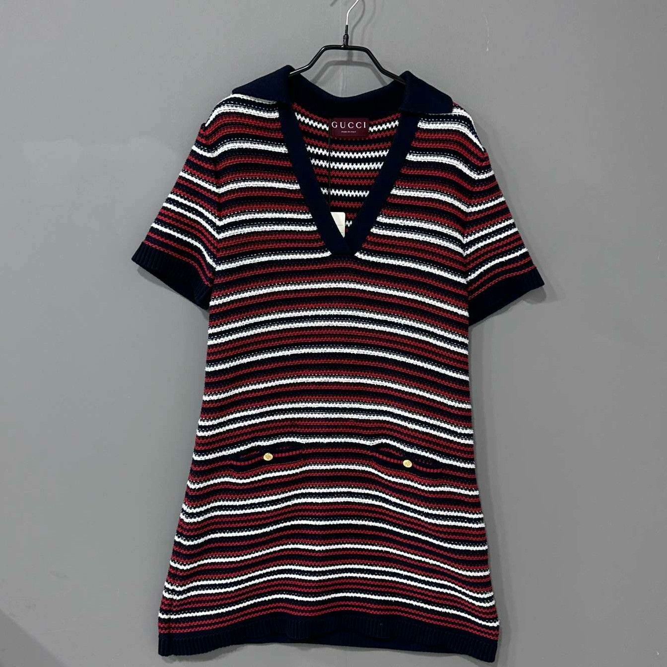 Gucci Gucci Striped Red Dress L Women Size L / US 10 / IT 46 - 1 Thumbnail