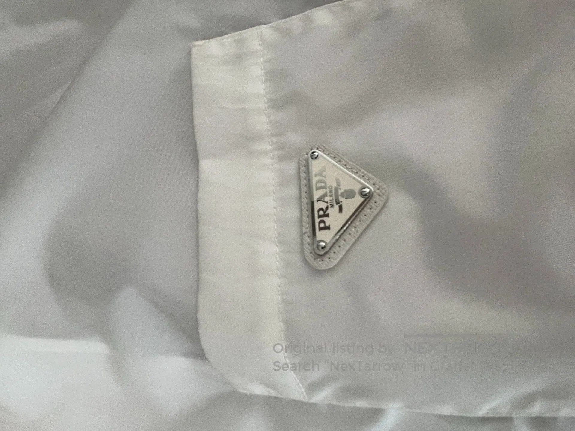 Prada prada recycled nylon shirt in white. Size US L / EU 52-54 / 3 - 3 Thumbnail