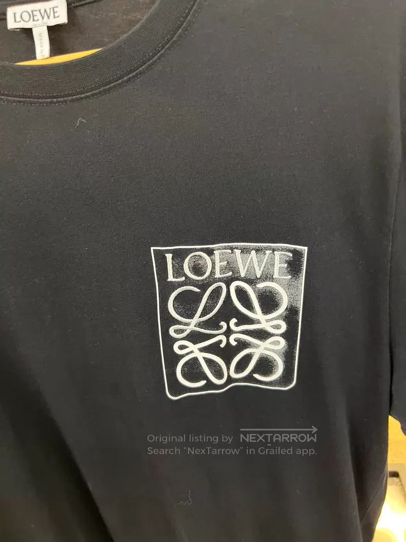 Loewe Loewe Black short-sleeve T-shirt, 100% cotton, chest fake Size US M / EU 48-50 / 2 - 4 Thumbnail