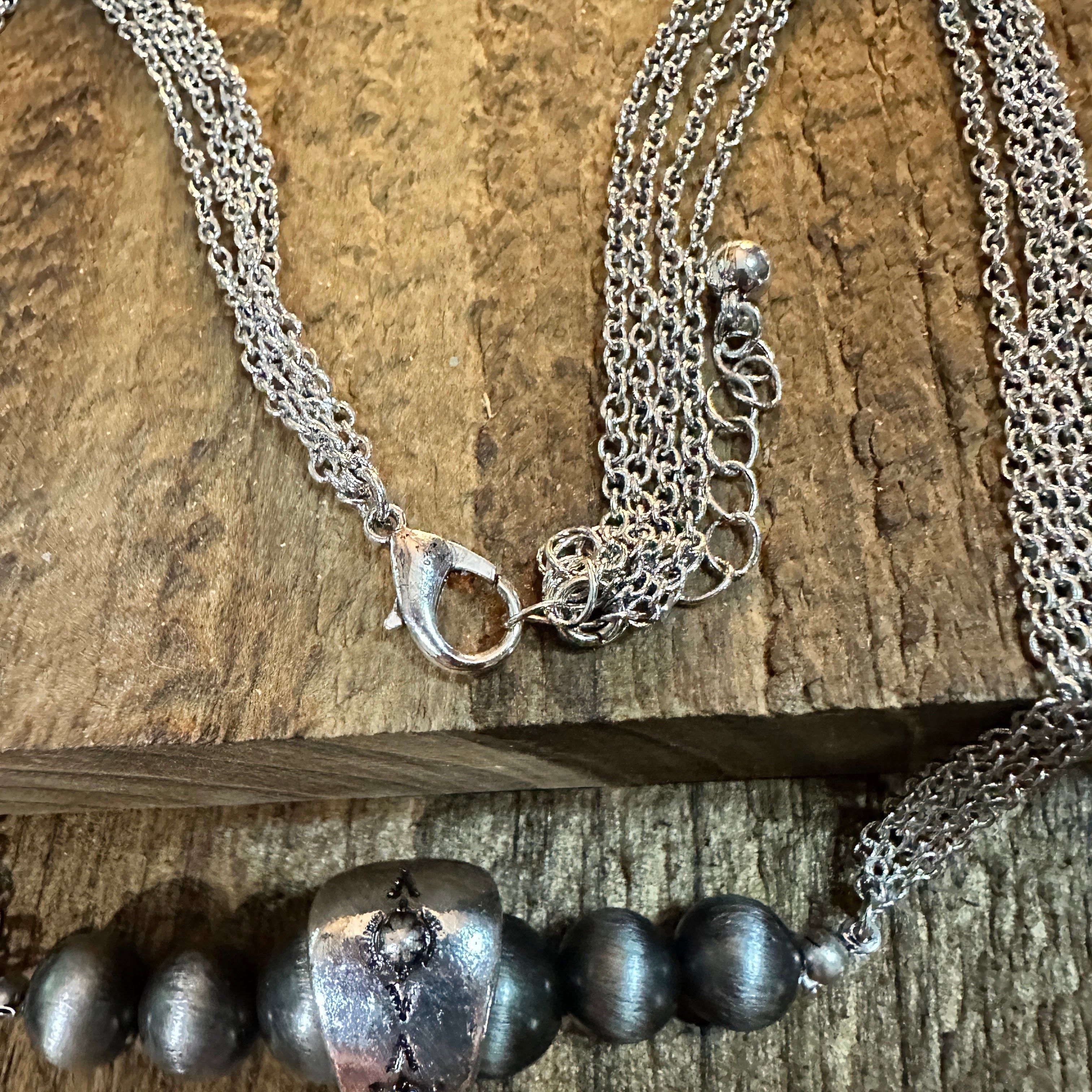 Other Large Feather Pendant Western Necklace and Earrings Set Size ONE SIZE - 7 Thumbnail