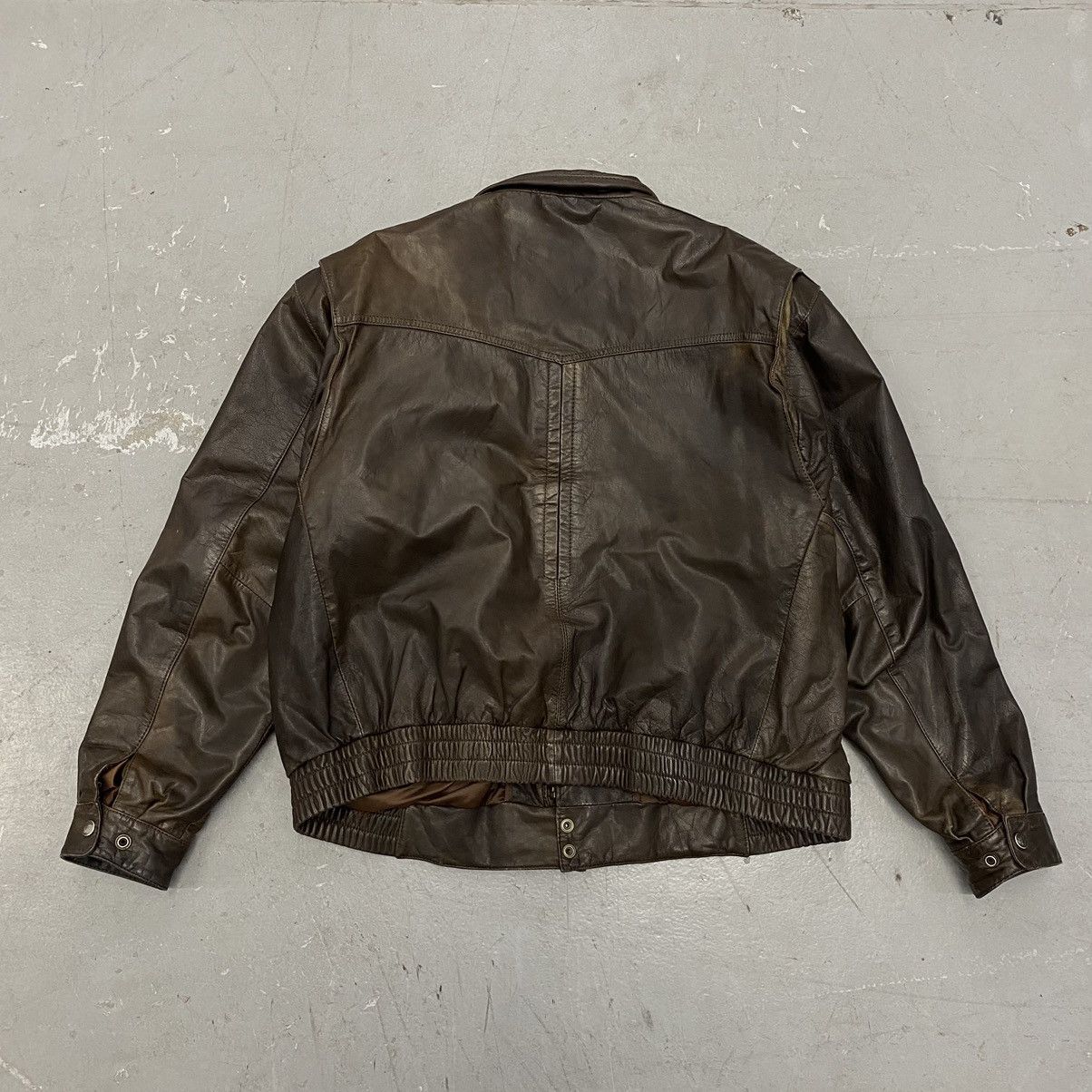 Reed × Vintage Vtg 80s 90s Reed Sportswear Brown Leather Jacket Moto Biker Size US XL / EU 56 / 4 - 8 Thumbnail