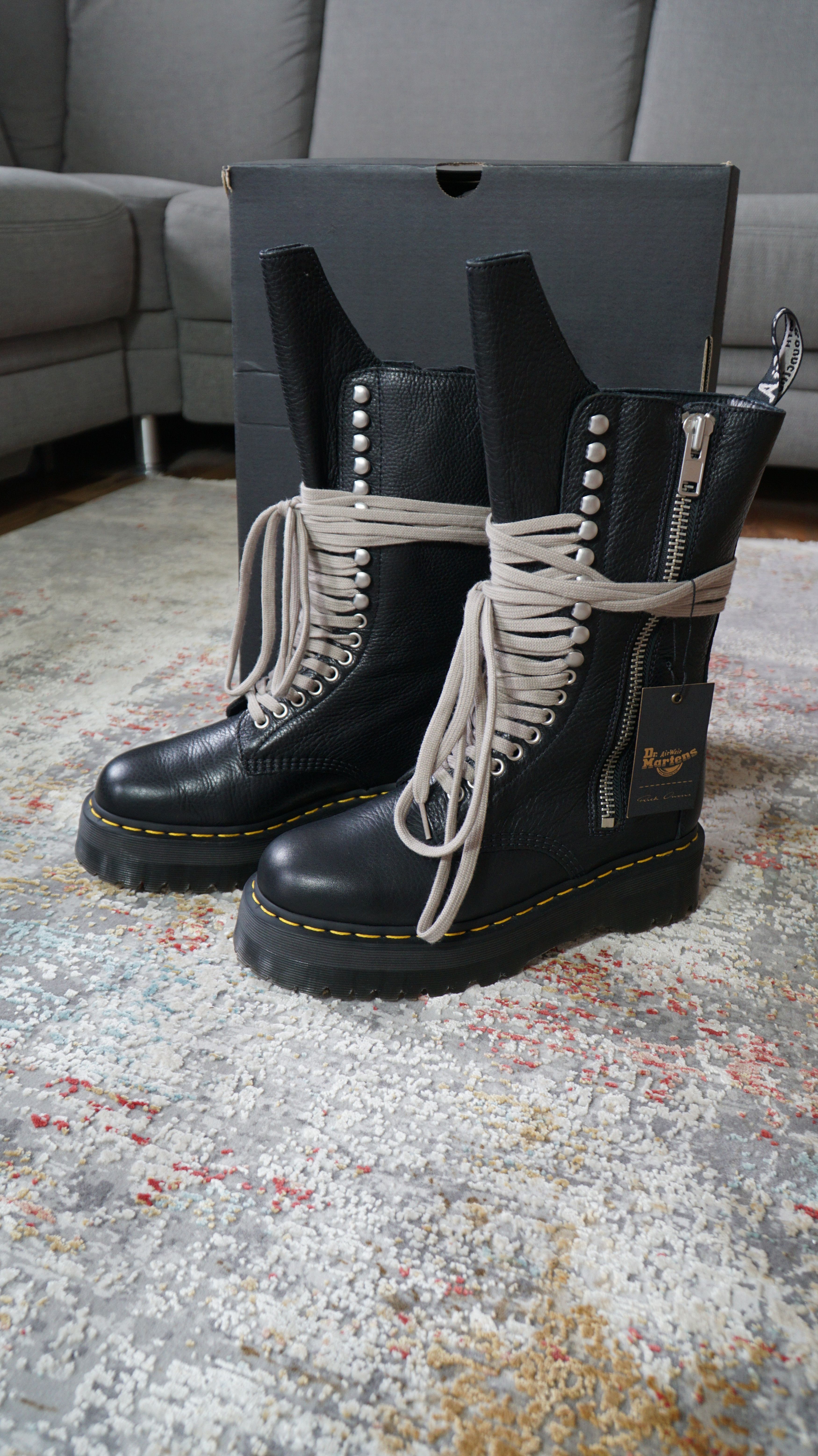 Dr. Martens × Rick Owens Rick Owens x Dr. Martens 1918 boots Size US 9 / EU 42 - 2 Thumbnail