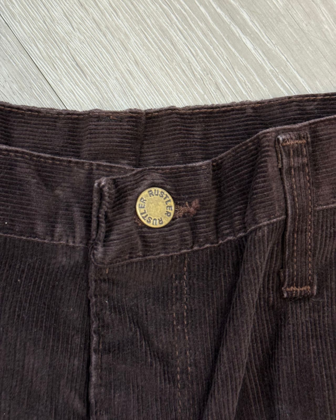 Vintage Vintage 70's Rustler Corduroy Bootcut Brown Pants - 36x32 Size US 36 / EU 52 - 5 Thumbnail