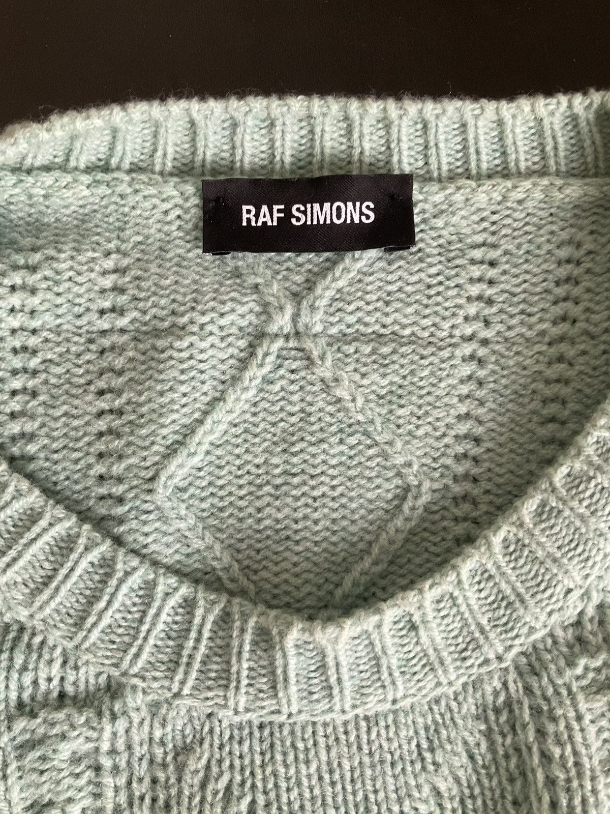 Raf Simons Oversized Raf Simons Merino Knit Sweater with Patches Size US L / EU 52-54 / 3 - 6 Thumbnail