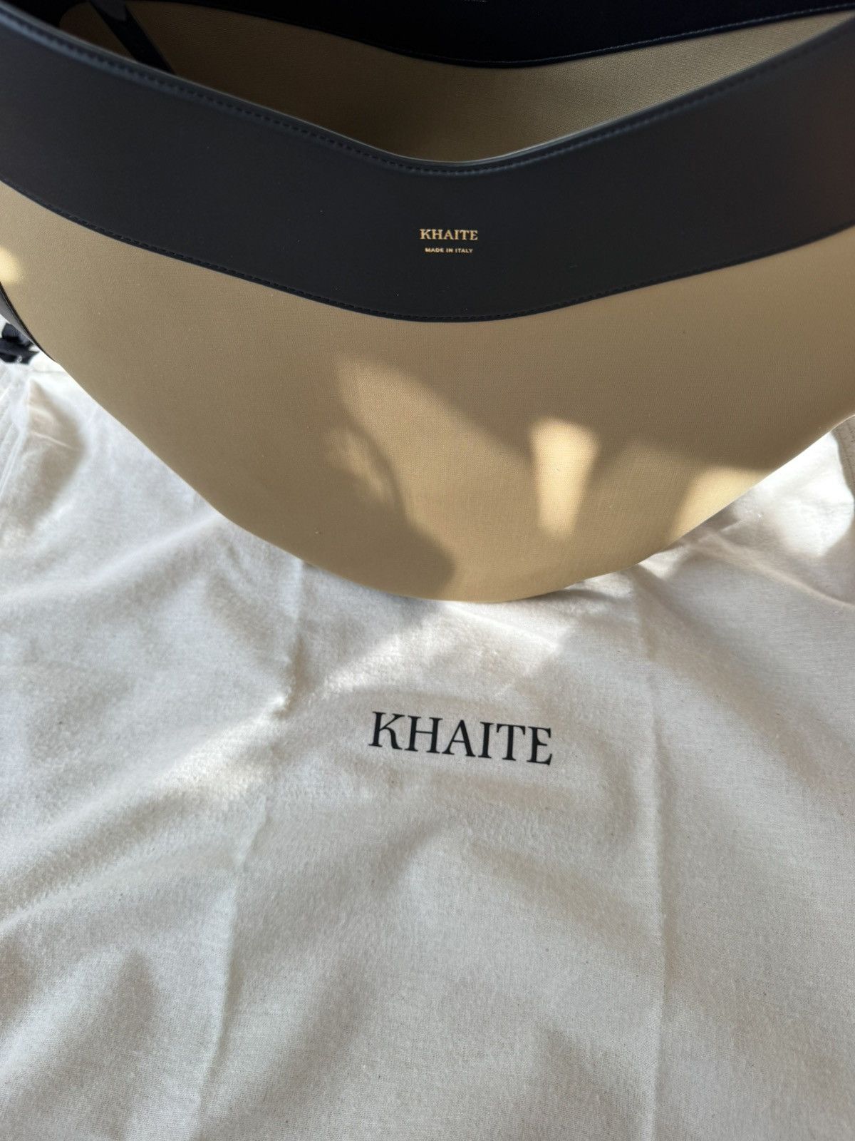 KHAITE Khaite Lotus Medium canvas and leather tote bag Size ONE SIZE - 5 Thumbnail