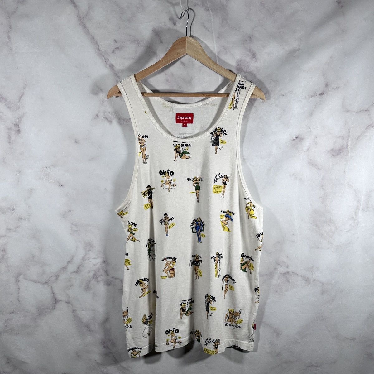 シュプリーム Pinup Tank Top ガールプリントタンクトップ