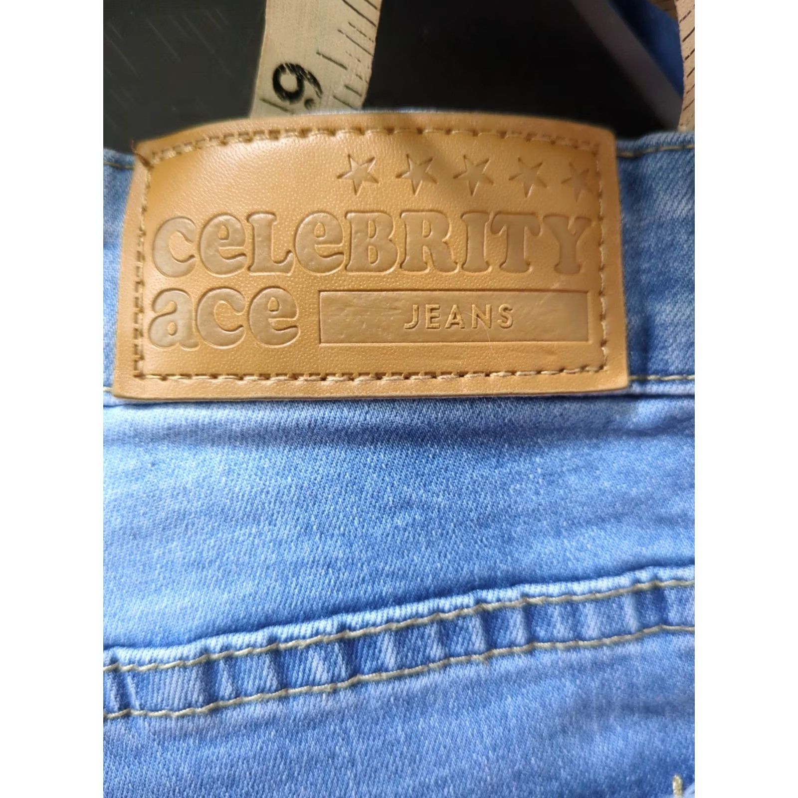 Denime Celebrity Ace Jeans Woman Flared Denim 15/32 Size 15/32 Blue Distressed Regular Women Jeans Size 36" / US 14 / IT 50 - 7 Thumbnail