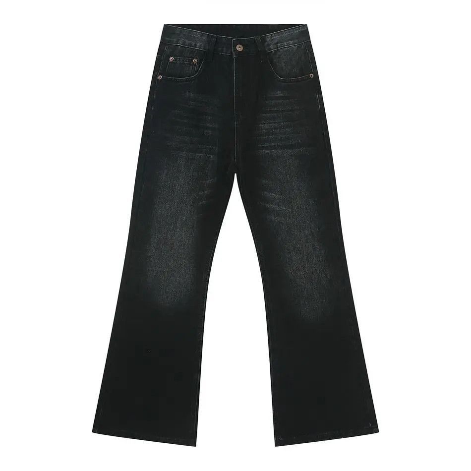 Japanese Brand Retro loose washed micro flared jeans Size US 32 / EU 48 - 5 Thumbnail