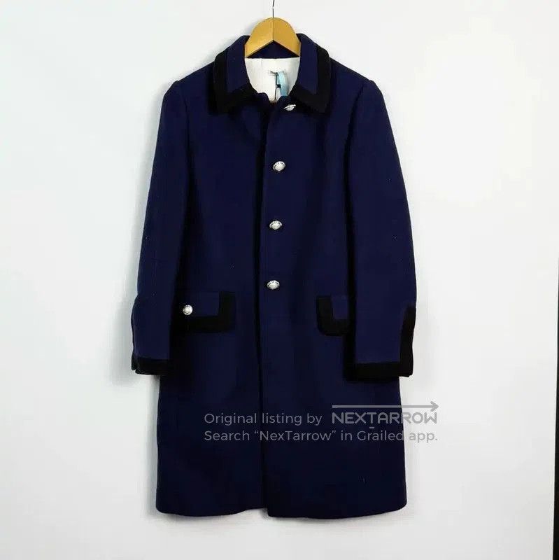 Miu Miu Miu Miu Women's Blue Wool Coat . Size XXS / US 00 / IT 34 - 1 Thumbnail