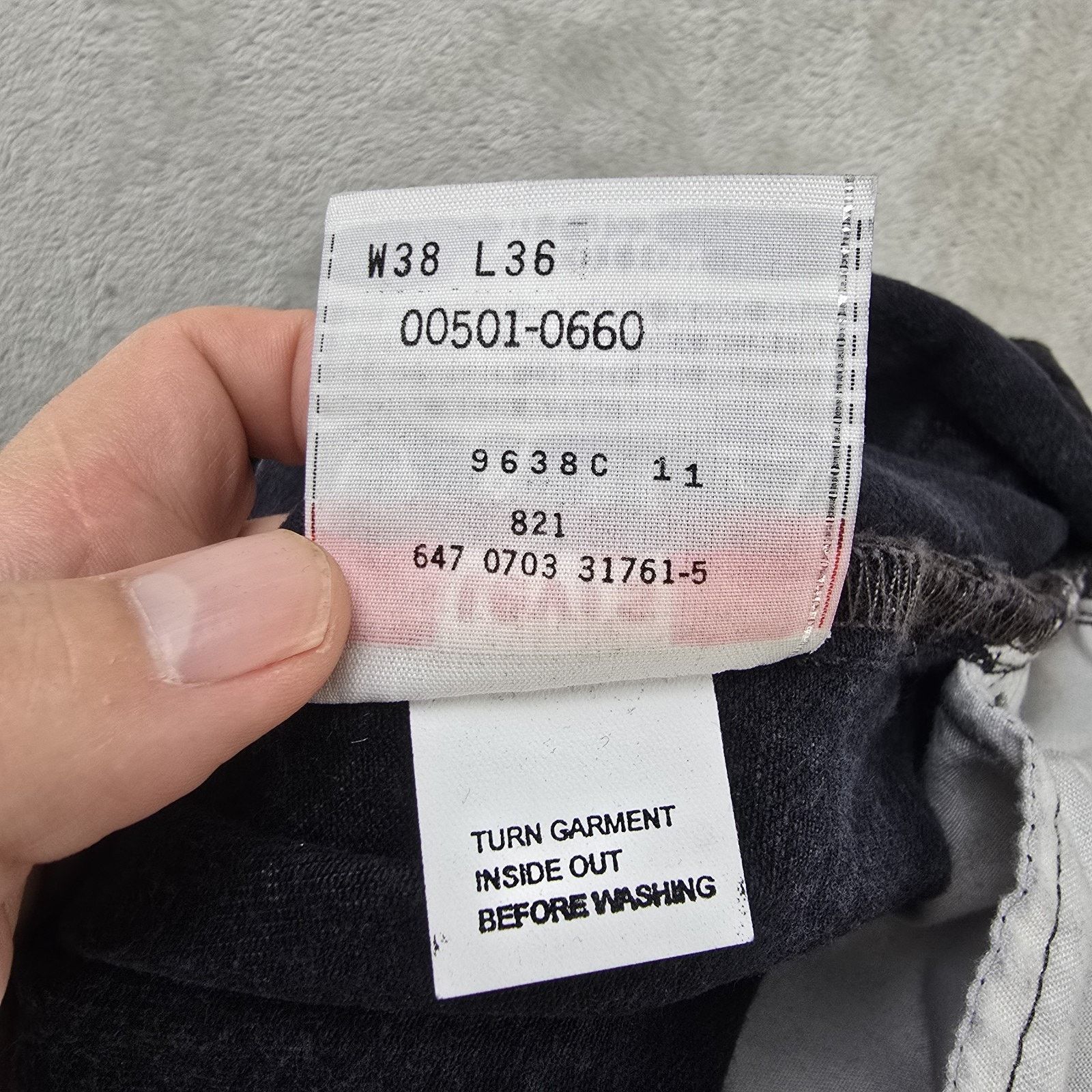 Levi's Vintage Levis 501 Jeans 38x36 (Fits 37x33.5) Black Denim Y2K Size US 38 / EU 54 - 6 Thumbnail