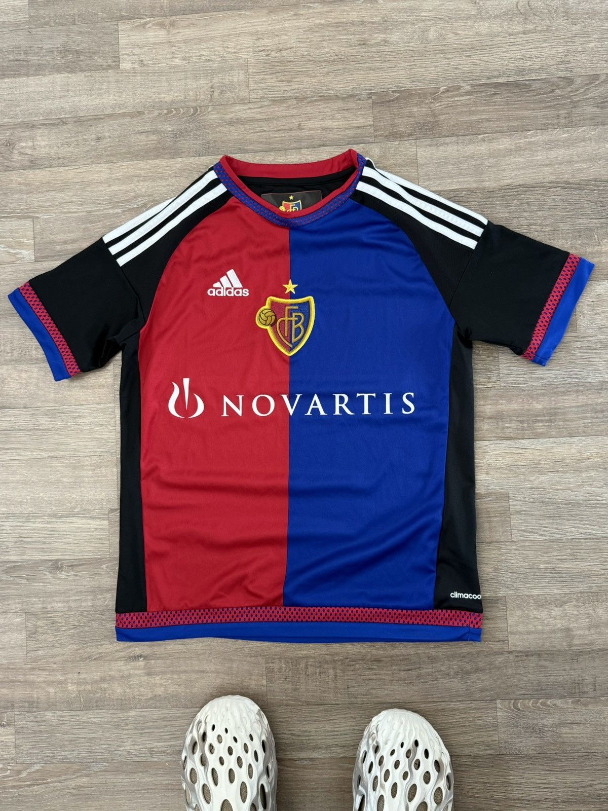 Adidas FC BASEL 2015 FOOTBALL Y2K SOCCER FOOTBALL RARE JERSEY Size US S / EU 44-46 / 1 - 2 Thumbnail