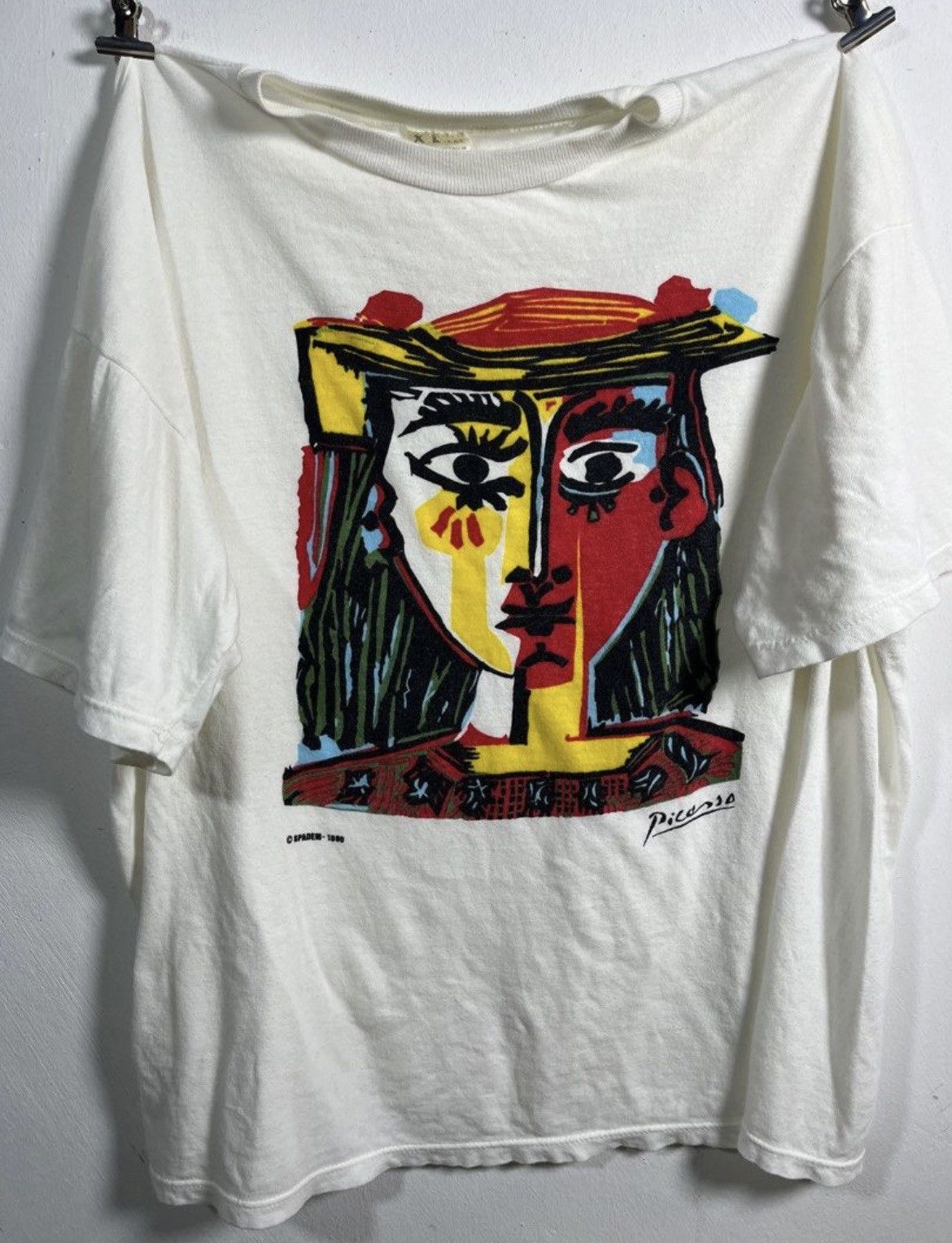 Vintage 🖼️ Vintage Pablo Picasso Art Tee Abstract Print Rare Size US XL / EU 56 / 4 - 1 Thumbnail