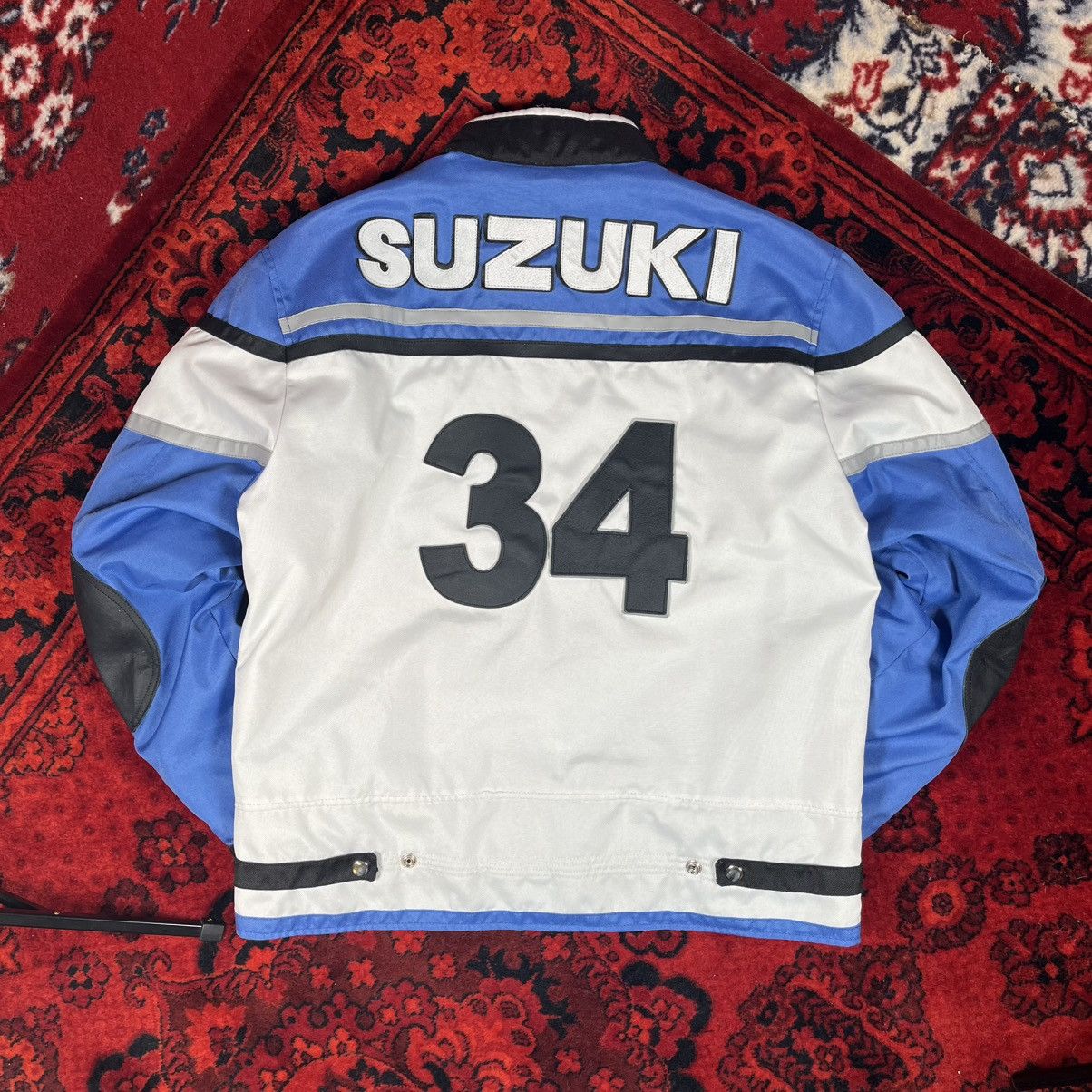 Harley Davidson Vintage Streetstyle Y2K Race SUZUKI Jacket with leather Size US L / EU 52-54 / 3 - 4 Thumbnail
