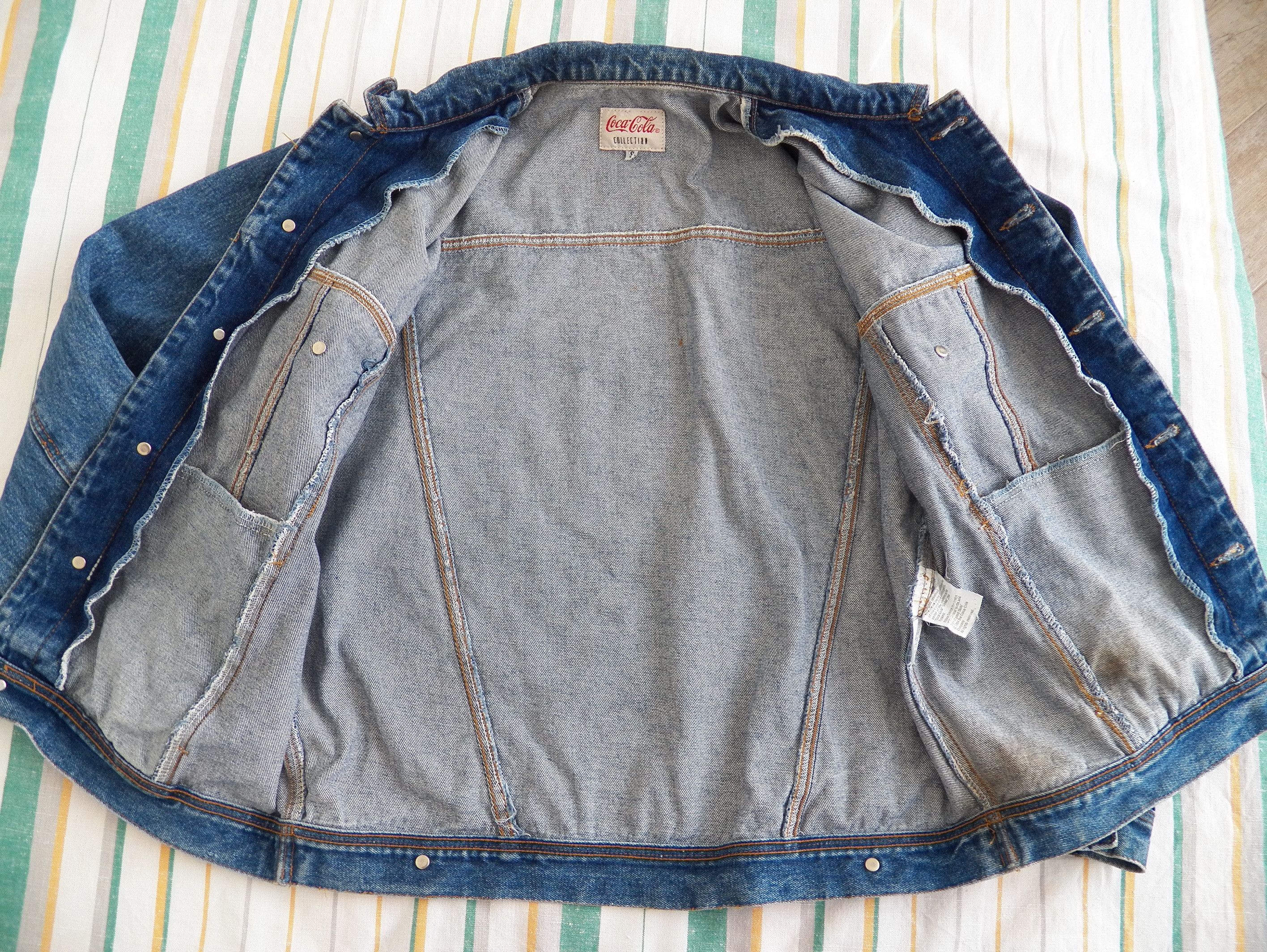 Coca Cola Mens Vintage 90s Coca Cola Collection DENIM JACKET cotton Size US S / EU 44-46 / 1 - 9 Thumbnail