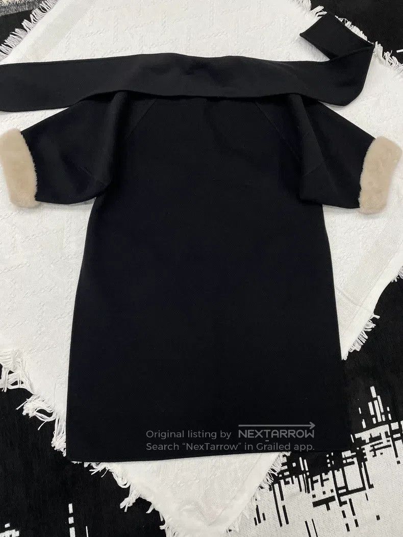 Fendi Fendi Black mink fur and cashmere coat with detachable sca Size S / US 4 / IT 40 - 2 Thumbnail