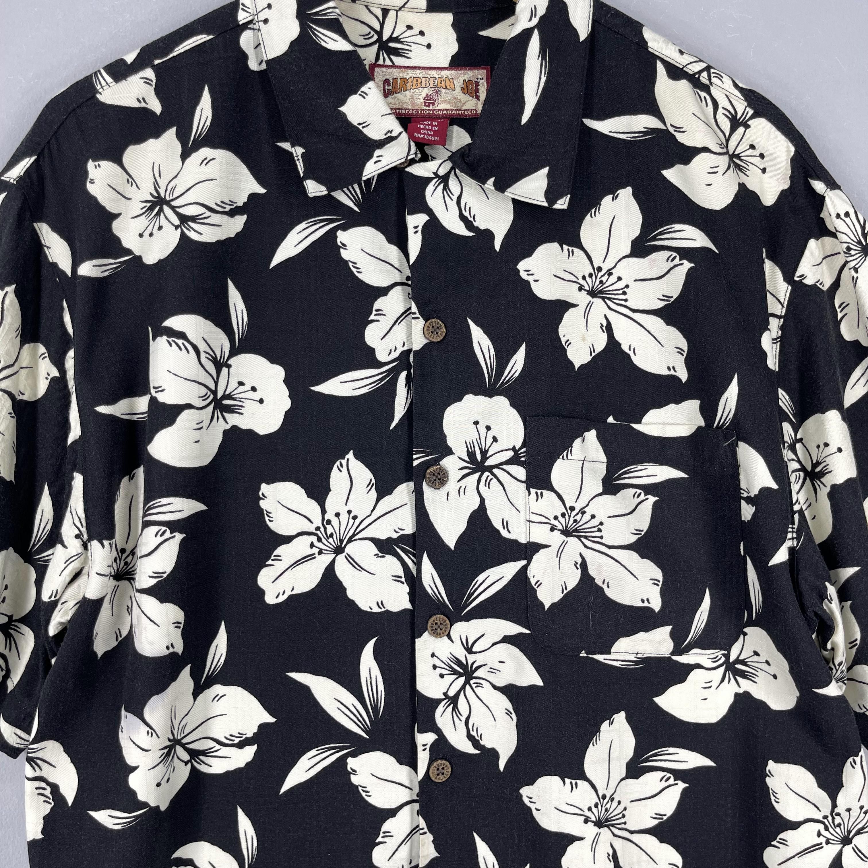 Vintage Vintage CARRIBEAN JOE Hibiscus Floral Motive Shirt Size US M / EU 48-50 / 2 - 2 Thumbnail
