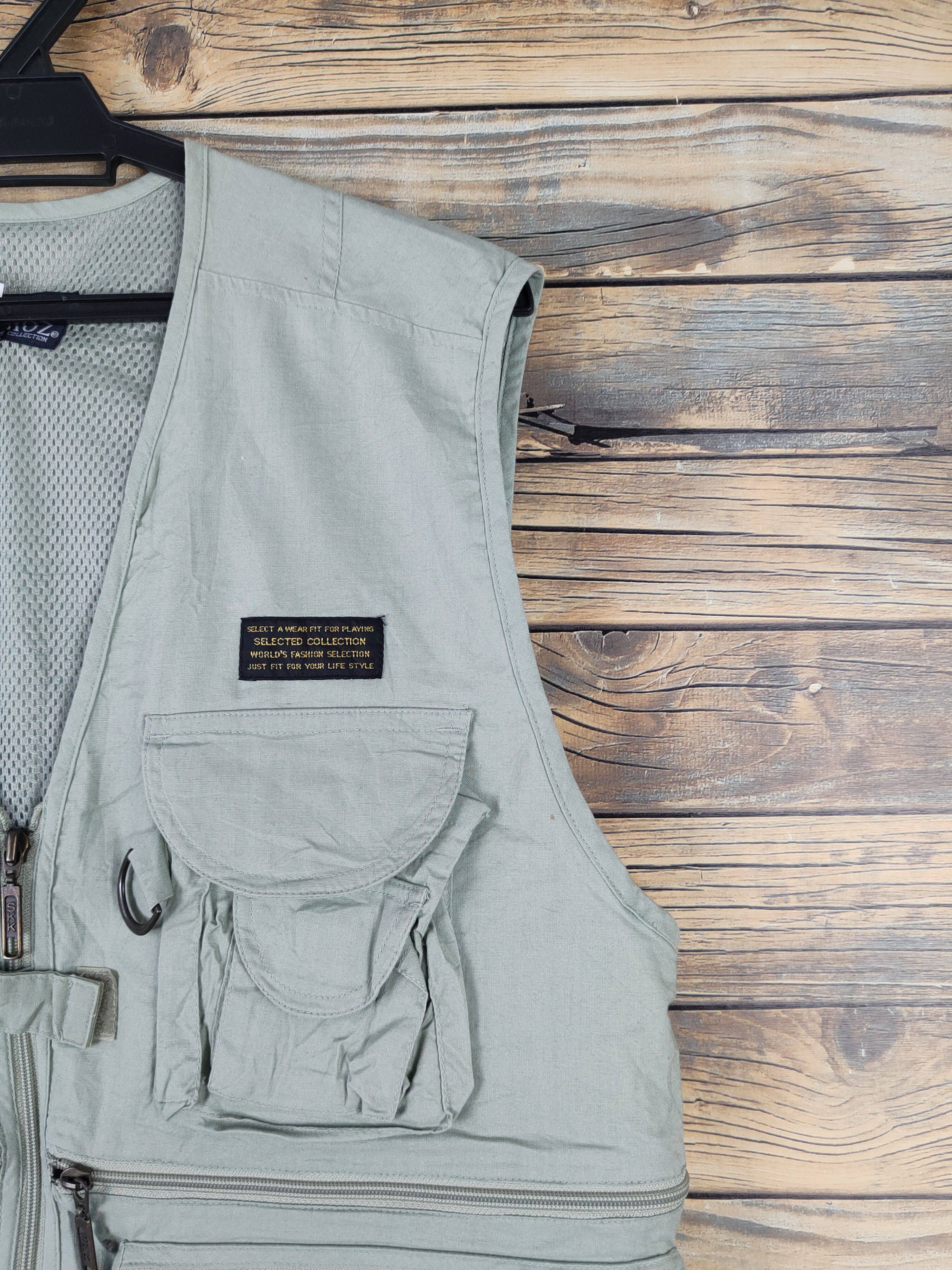 Japanese Brand Varoz Green multipocket Vests #W2144 Size US M / EU 48-50 / 2 - 6 Thumbnail