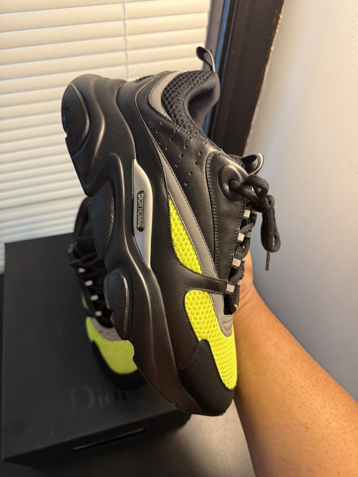 Dior Dior B22 Black Yellow Volt Size 11 US / 44 EU Size US 11 / EU 44 - 9 Thumbnail