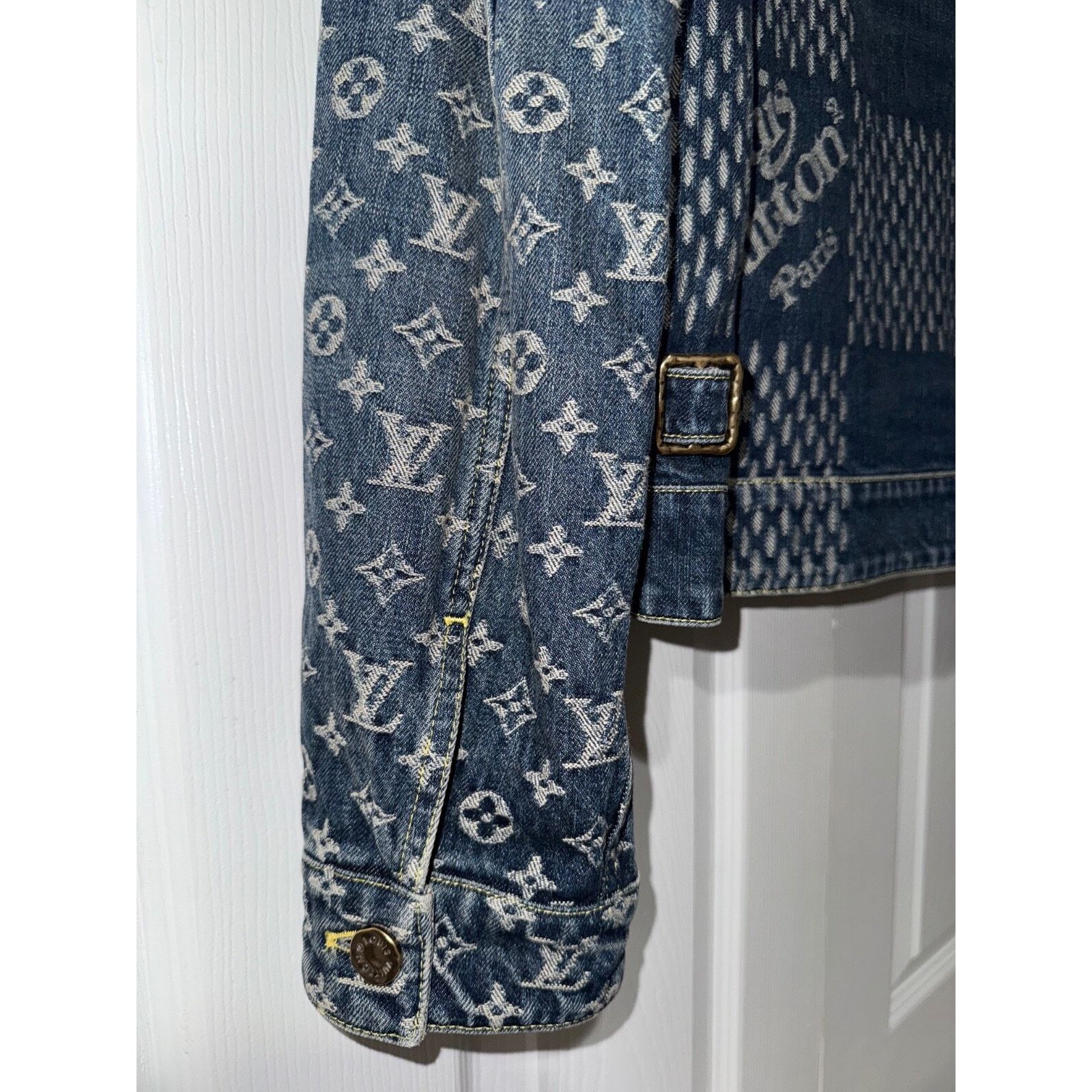 Louis Vuitton Louis Vuitton x Nigo Giant Damier Waves Trucker Jacket 48 Size US M / EU 48-50 / 2 - 17 Thumbnail