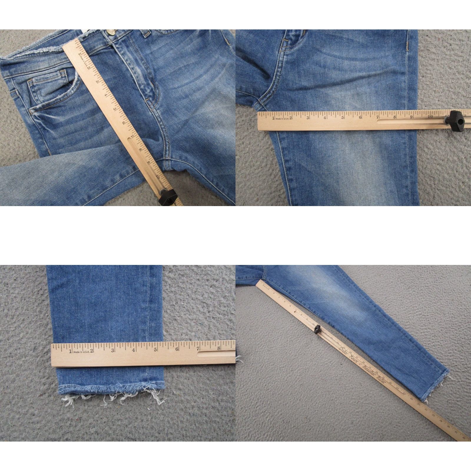 Vintage Flying Monkey Womens Jeans Skinny Denim Stretch Blue Size 27 5-Pocket Design Cotton Blend Size 27" / US 4 / IT 40 - 8 Thumbnail