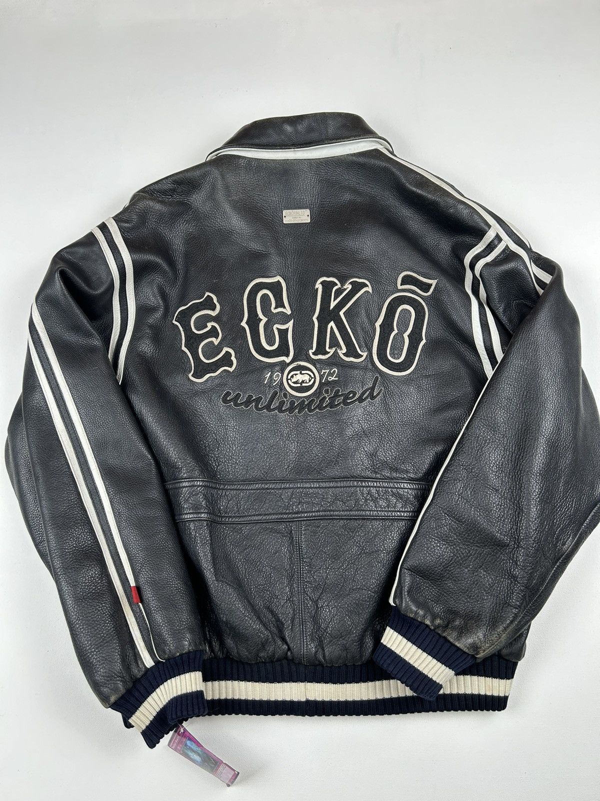 Ecko Unltd. × Vintage 90s-2000s Ecko Unlimited Leather Jacket Size US L / EU 52-54 / 3 - 5 Thumbnail