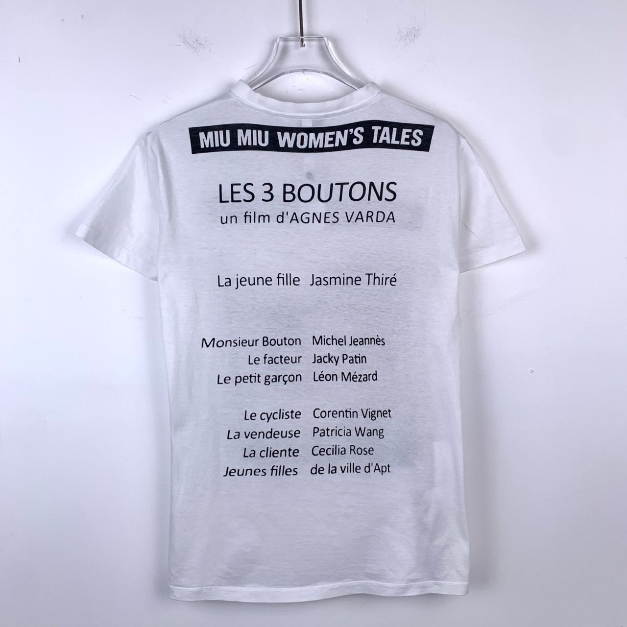Miu Miu Miu Miu Womens Tales .10 White Cotton Short Sleeve T-Shirt X Size XS / US 0-2 / IT 36-38 - 7 Thumbnail