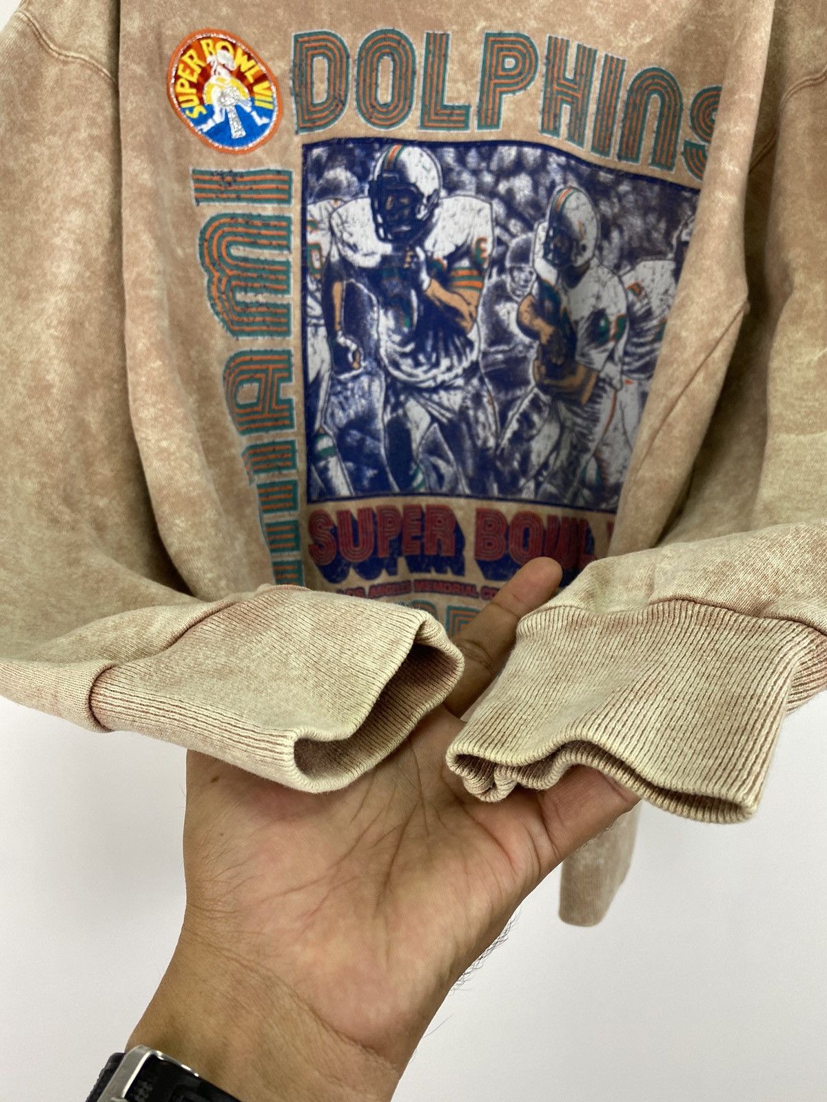 Nutmeg × Vintage Vintage 1973 Miami Dolphins Champions Sweatshirt Size US XL / EU 56 / 4 - 10 Thumbnail