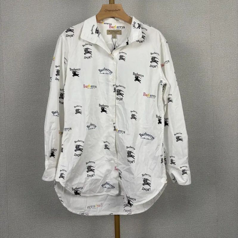Burberry Burberry White Cotton Sport Shirt for Women Size XS / US 0-2 / IT 36-38 - 1 Thumbnail