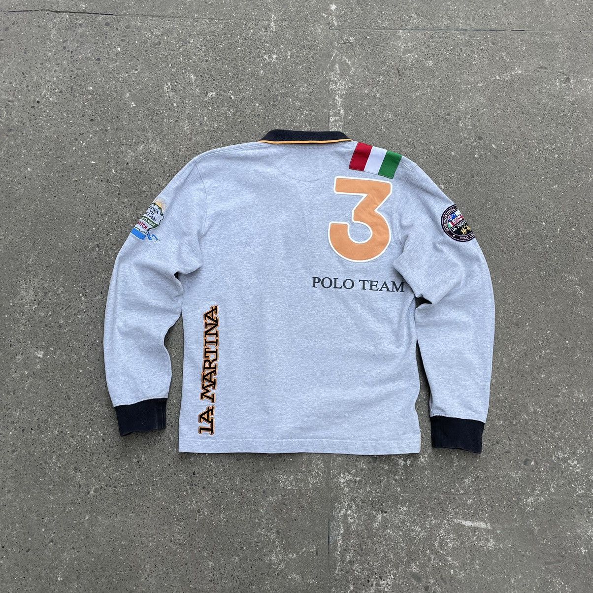 La Martina × Vintage Vintage La Martina ITALY Polo Team Big Logo Rugby Shirt Size US M / EU 48-50 / 2 - 7 Thumbnail