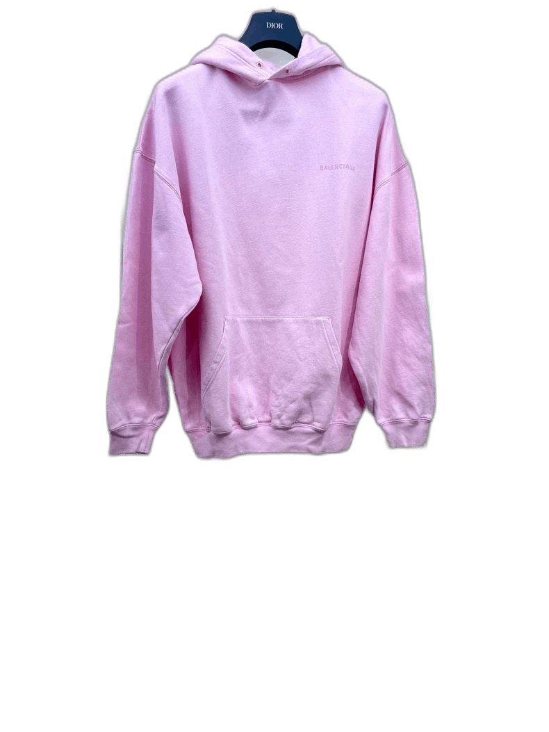 Balenciaga Balenciaga Pink Lettered Hooded Sweatshirt Size US S / EU 44-46 / 1 - 1 Thumbnail