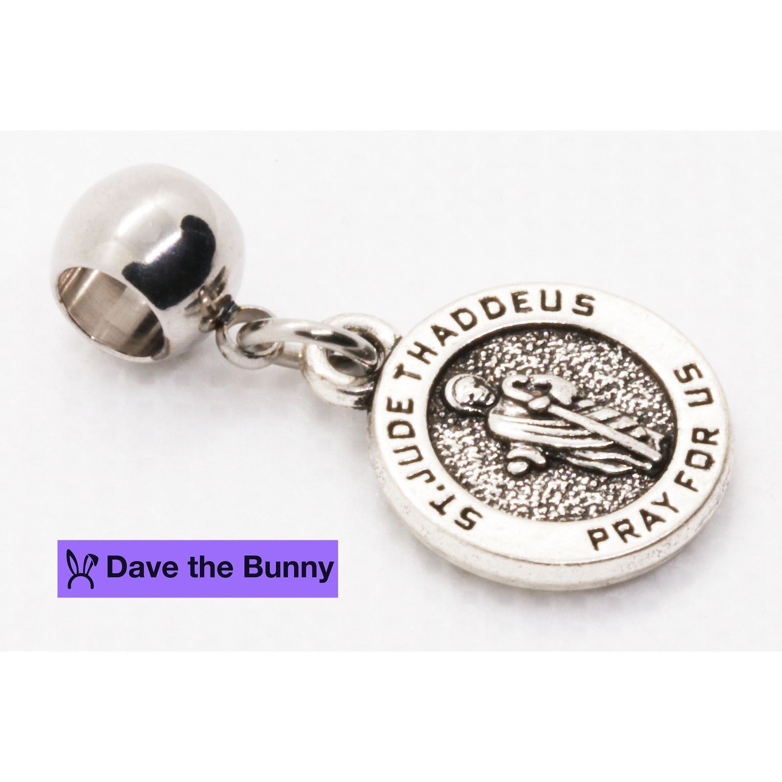 & Other Stories St Jude Medal Stainless Steel Connector Size ONE SIZE - 6 Thumbnail
