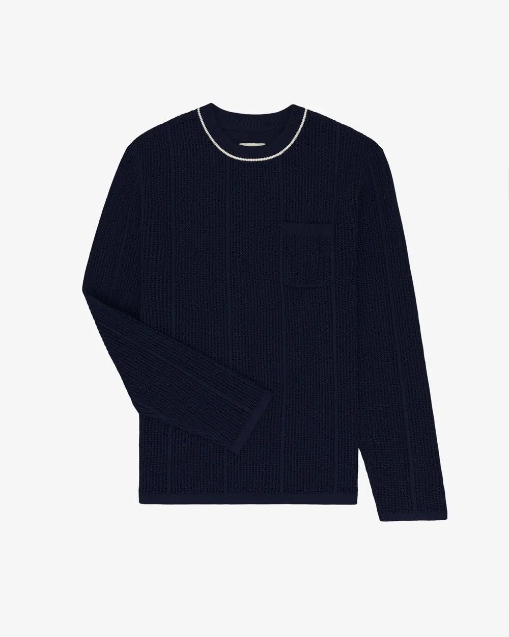 Aime Leon Dore ALD Navy Mesh Knit Long-Sleeve Tee Size US L / EU 52-54 / 3 - 1 Thumbnail