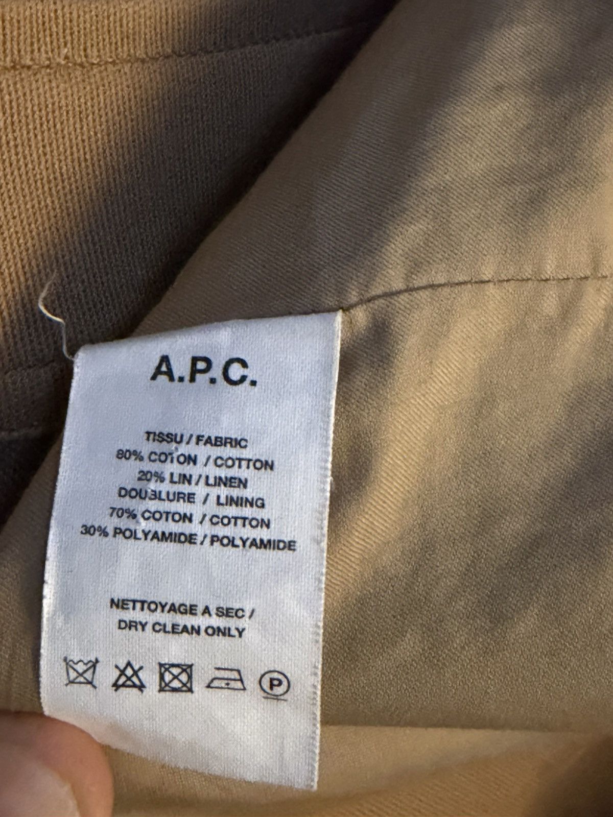 A.P.C. A.P.C. Light Beige Jacket Size US L / EU 52-54 / 3 - 4 Thumbnail