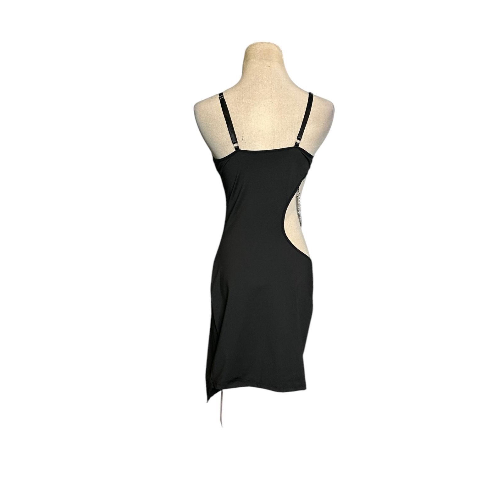 Shein SHEIN ICON Chain Detail Cut Out Waist Bodycon Dress Size 4 Size S / US 4 / IT 40 - 18 Thumbnail