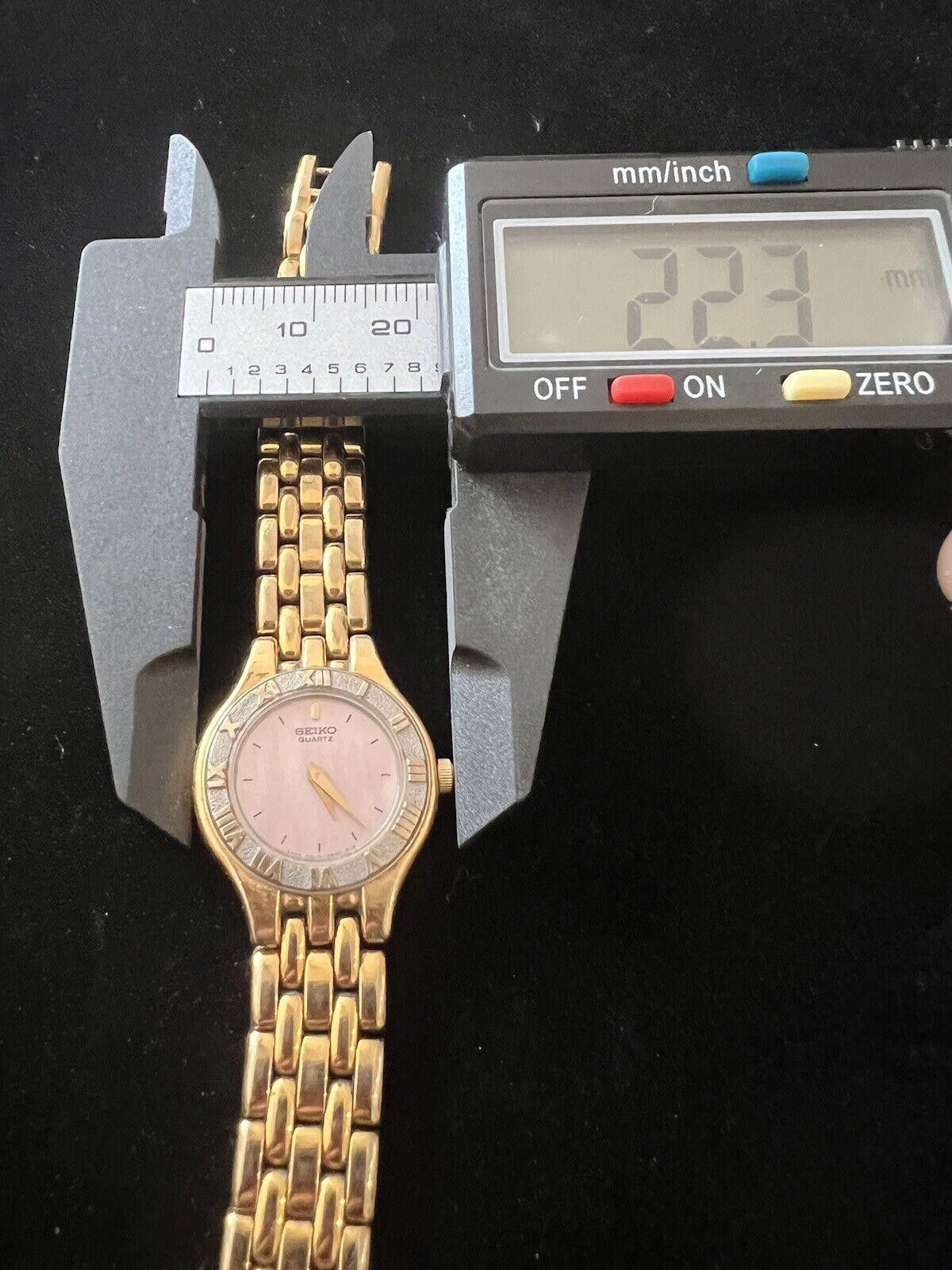 Seiko Vintage Seiko Ladies Quartz Watch Pink Face New Battery Size ONE SIZE - 2 Thumbnail