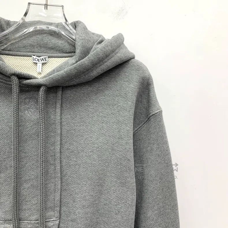 Loewe Loewe Gray Cotton Hooded Drawstring Long Sleeve Irregular Size S / US 4 / IT 40 - 3 Thumbnail