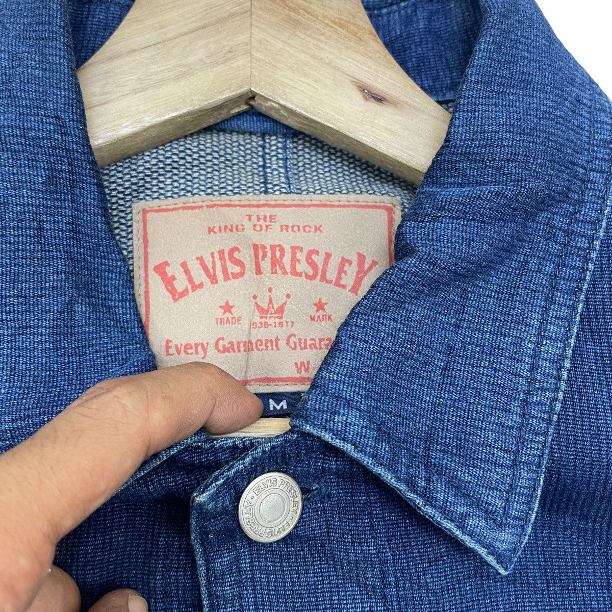 Band Tees Indigo Denim Jacket Elvis Presley Workwear Chore Jacket Size US M / EU 48-50 / 2 - 4 Thumbnail