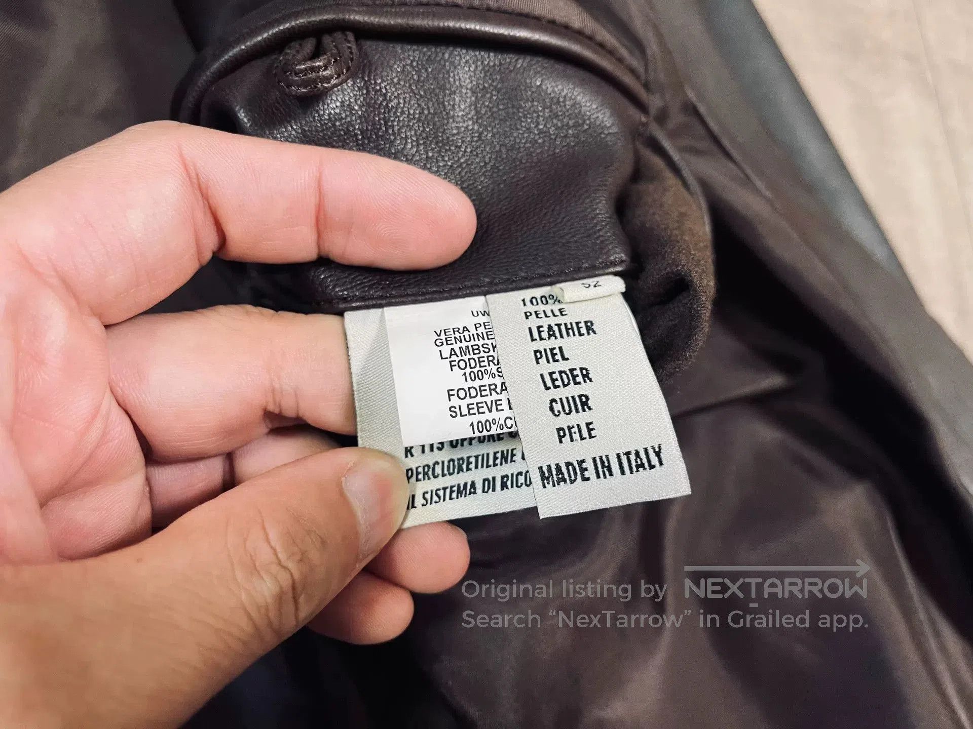 Kiton Kiton Enamel Button Classic Leather Jacket. Size US L / EU 52-54 / 3 - 4 Thumbnail