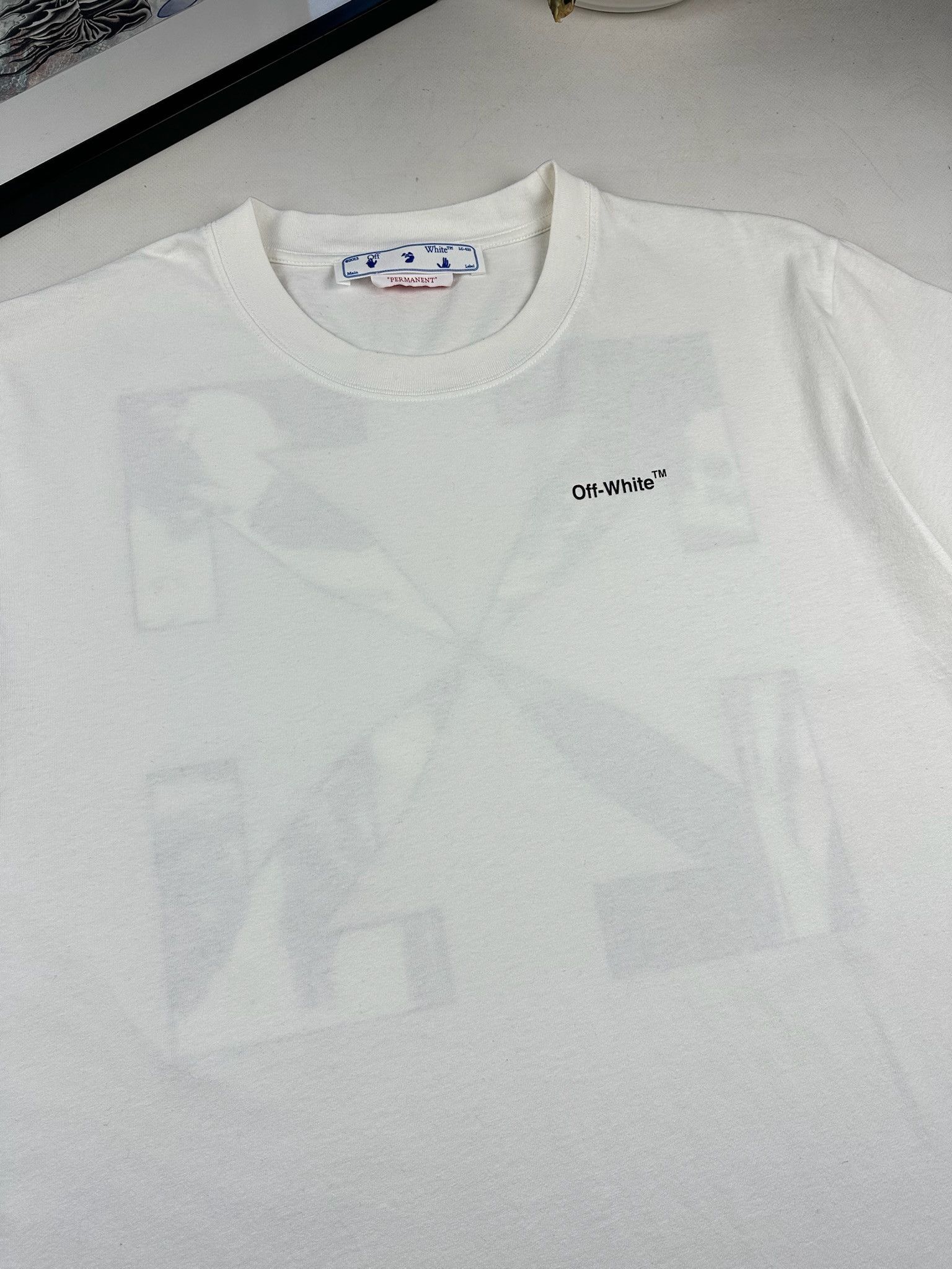 Off-White Off-White Caravaggio Tee White Size US XXL / EU 58 / 5 - 3 Thumbnail