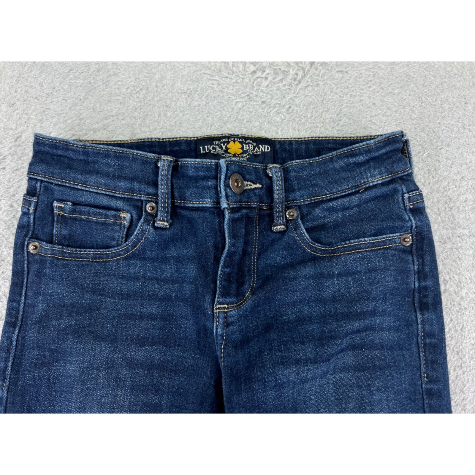 Lucky Brand Lucky Brand Jeans Women Blue Denim Skinny 00 Low Rise 27x23 5-Pocket Cotton Blend Vintage? No 90s Theme 23X27 Size 24" / US 00 / IT 34 - 4 Thumbnail