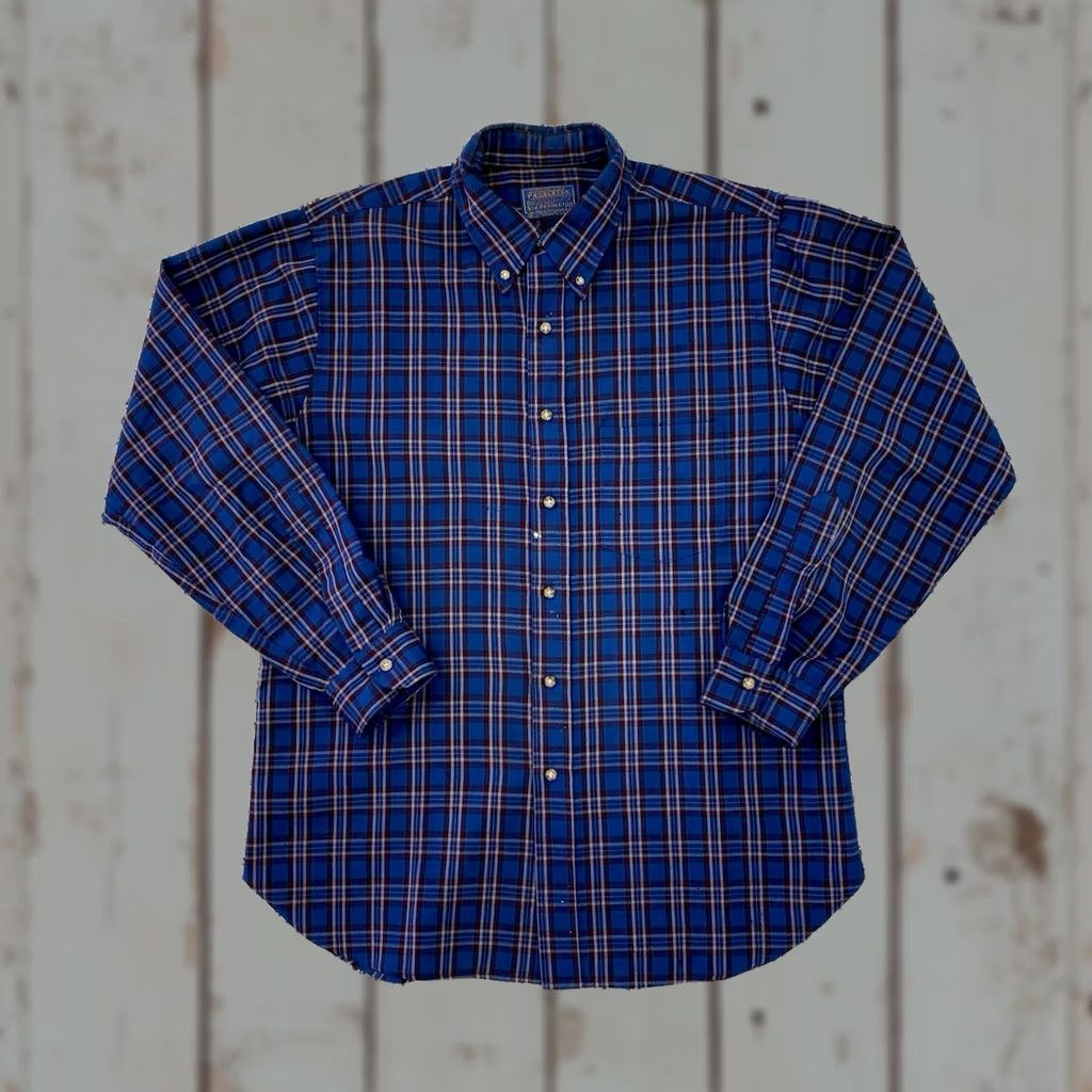Pendleton Pendleton Shirt Mens Large Wool Flannel Multicolor Striped USA Size US L / EU 52-54 / 3 - 1 Thumbnail